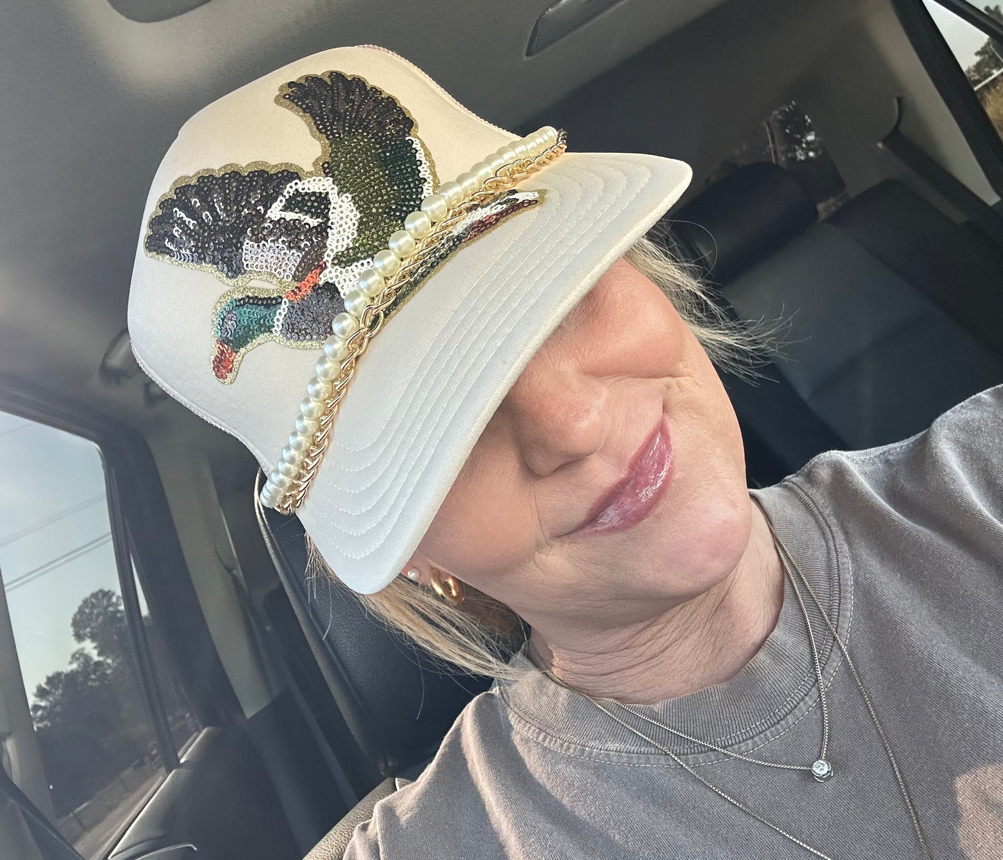 Sequin Mallard Trucker Hat