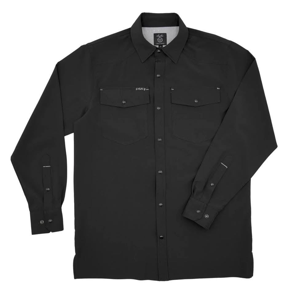 San Jac Men’s Long Sleeve Performance Shirt - black