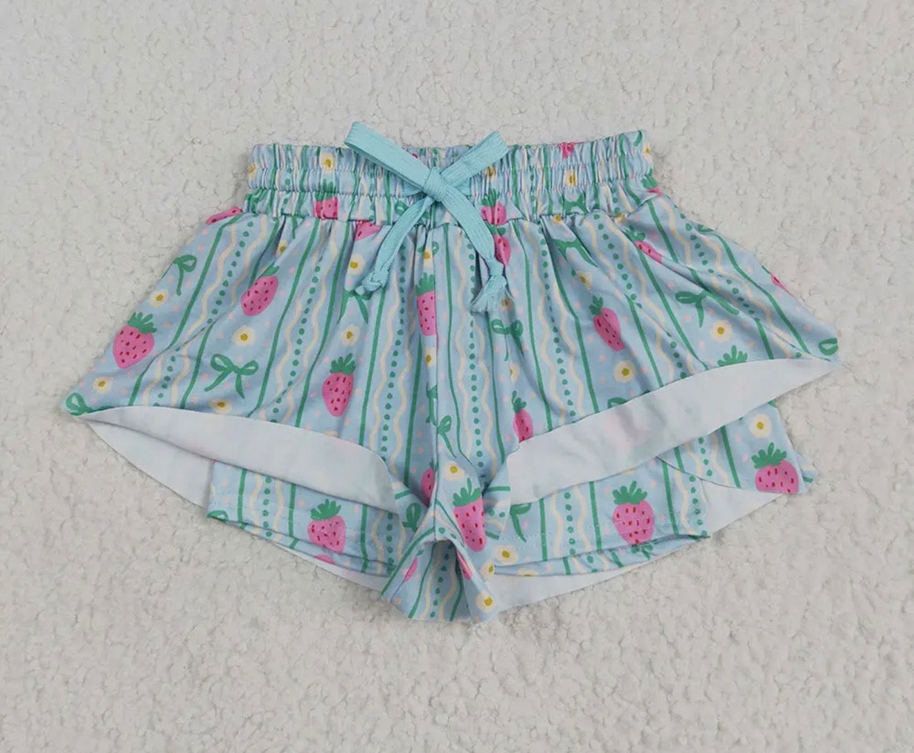 Girls’ Strawberries and Bows Shorts