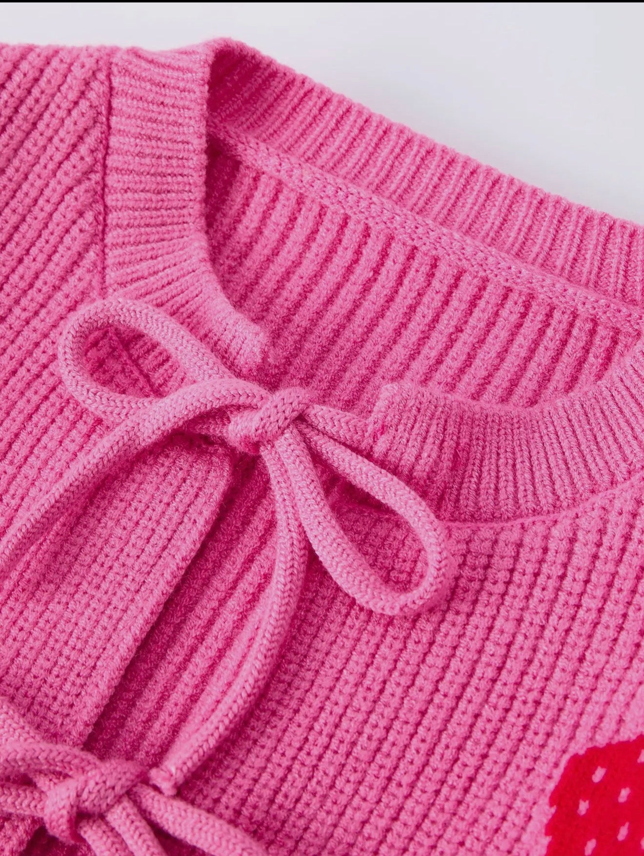 Girls’ Strawberry Cardigan Sweater