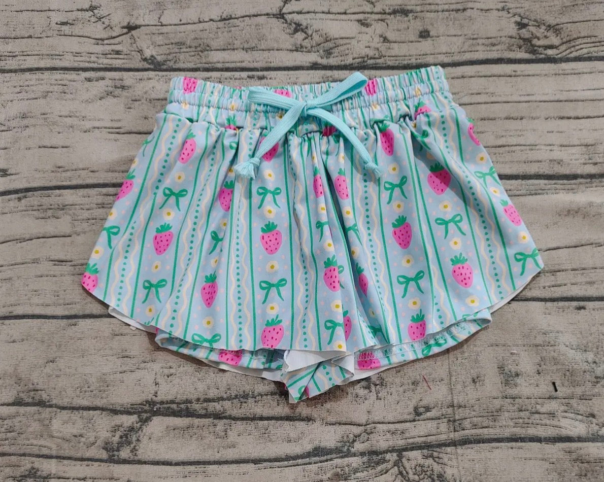 Girls’ Strawberries and Bows Shorts