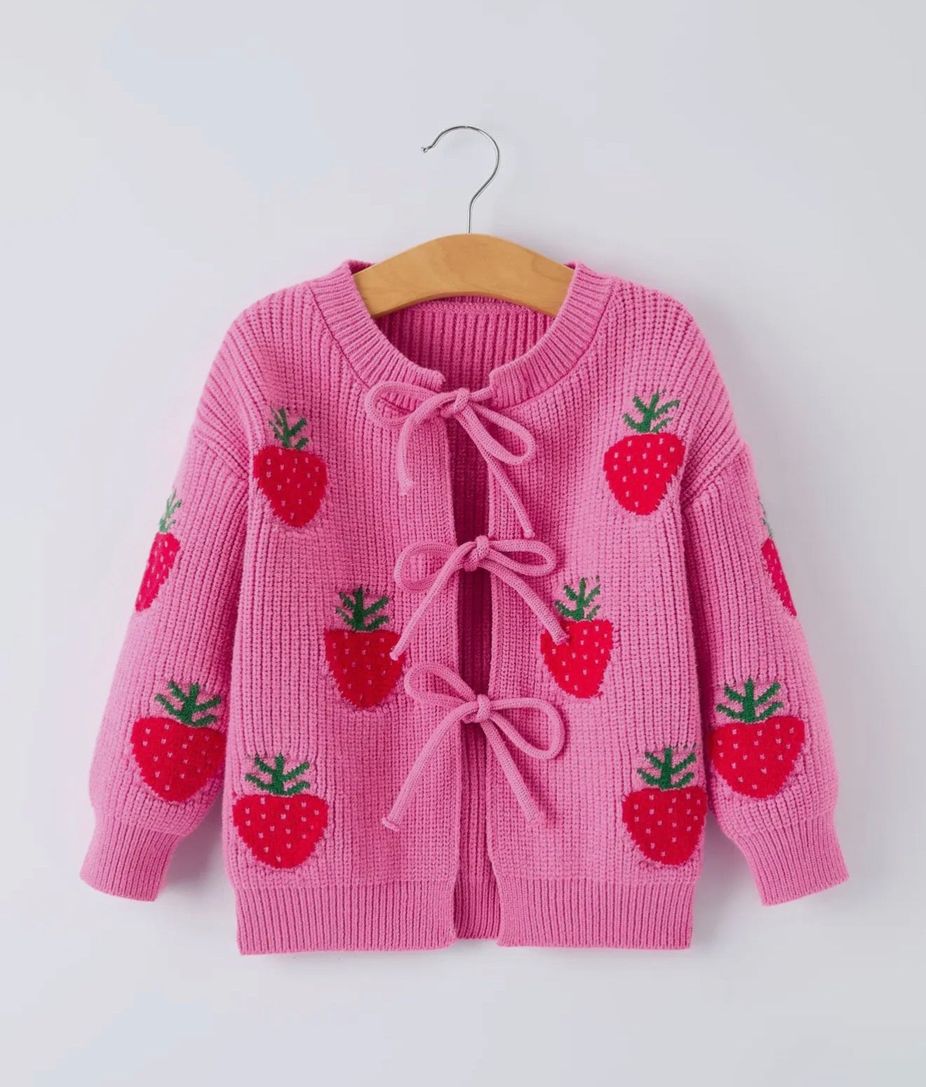 Girls’ Strawberry Cardigan Sweater