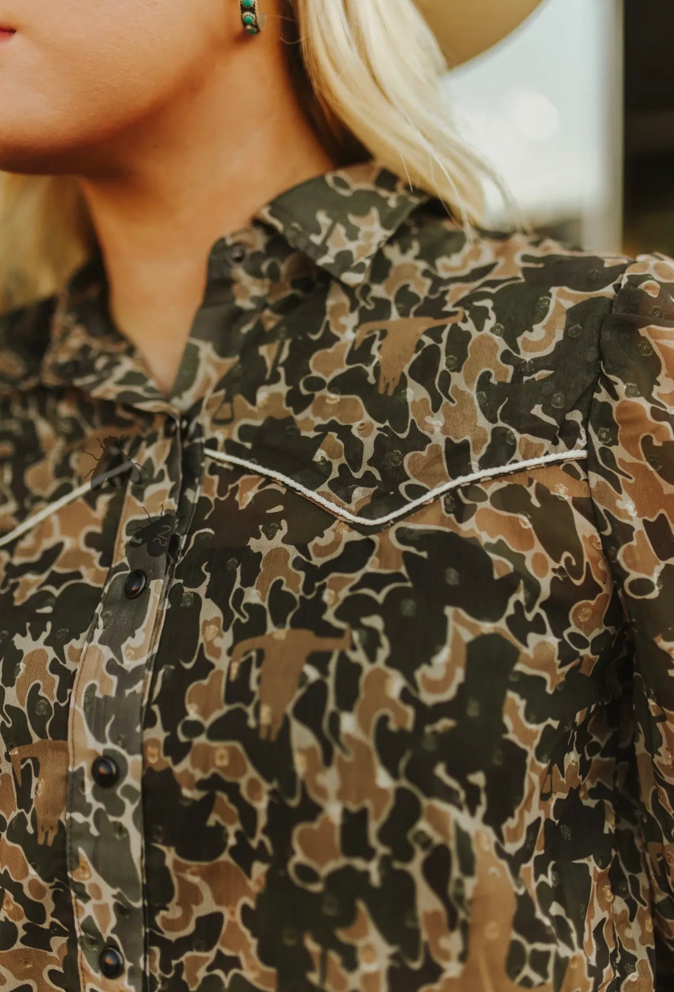 Trophy Wife Camo Top