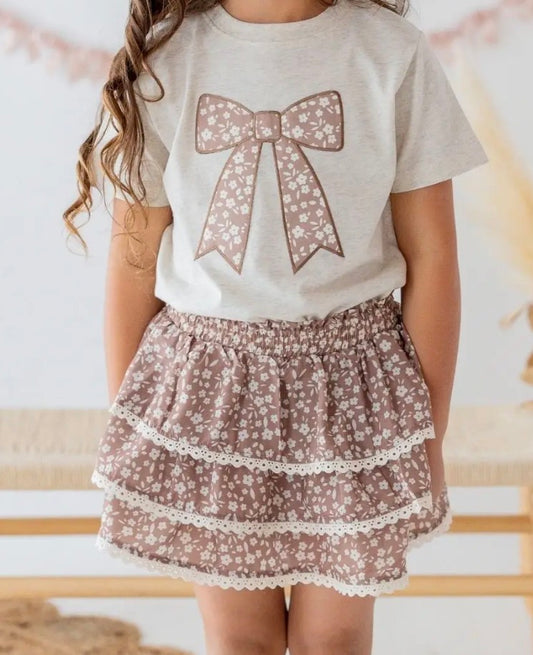 Mocha Floral Skort