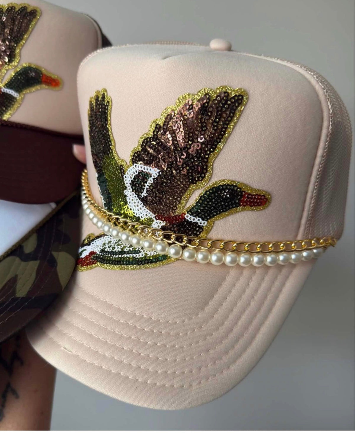 Sequin Mallard Trucker Hat
