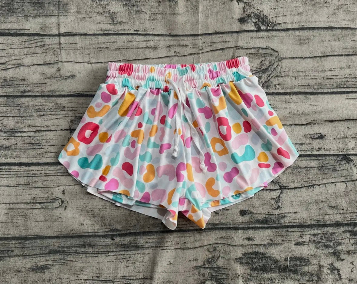 Girls’ Multi-Colored Leopard Shorts