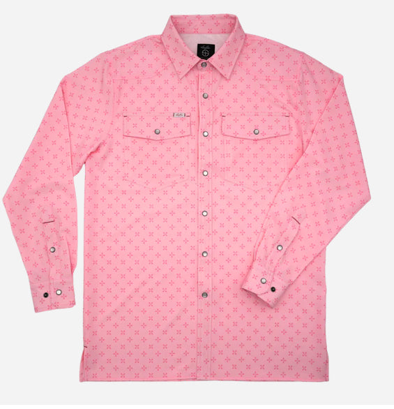 San Jac Youth Long Sleeve Performance Shirt - Pink