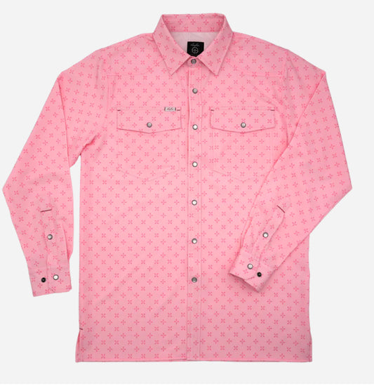 San Jac Youth Long Sleeve Performance Shirt - Pink