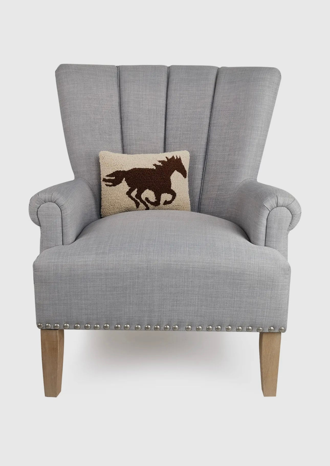 Brown Horse Silhouette Pillow