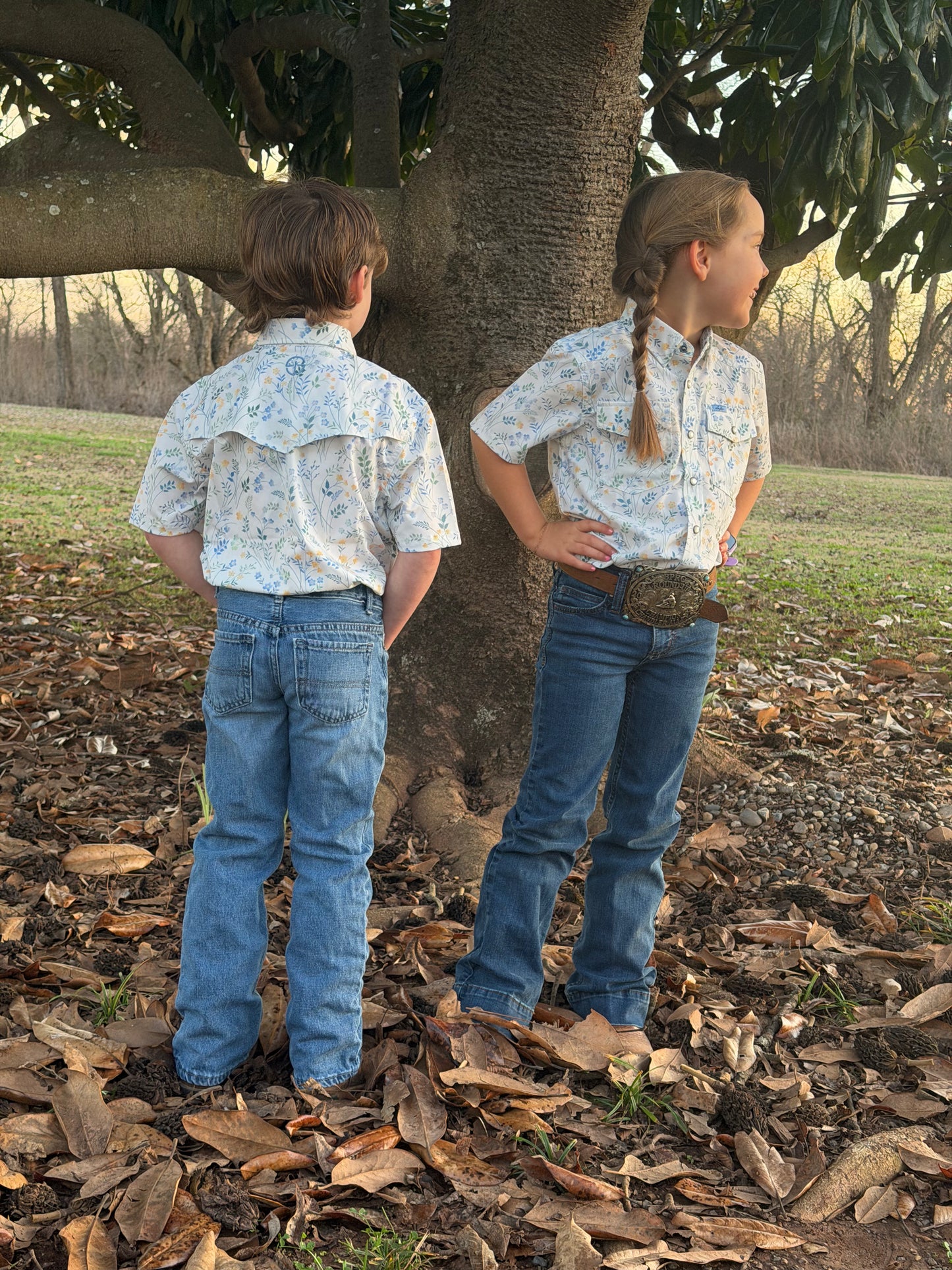 San Jac Youth Short Sleeve Performance Shirt - Wildflower