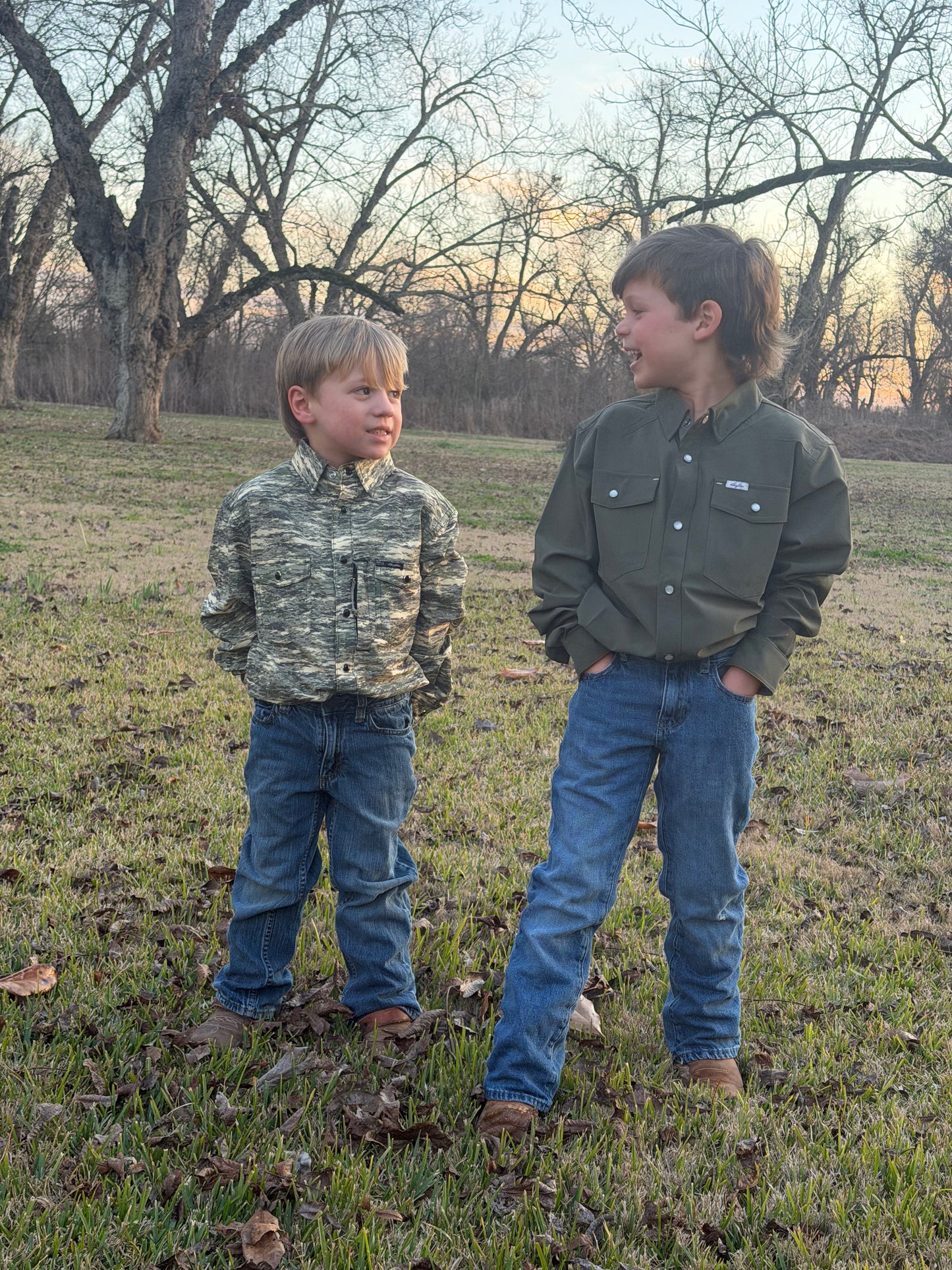 San Jac Youth Long Sleeve Performance Shirt - Camo